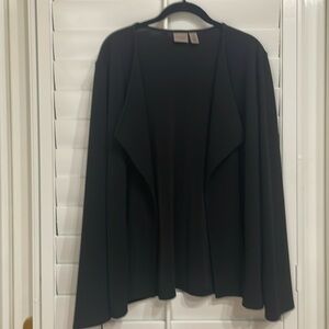 Chico’s size 2, (12/14)  Easywear Black Jacket, long sleeves